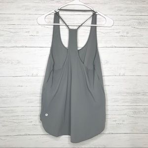 Lululemon Gray Cutout Strappy Tank Top